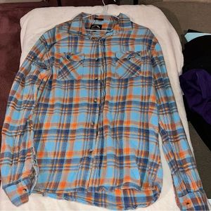 Blue and orange plaid